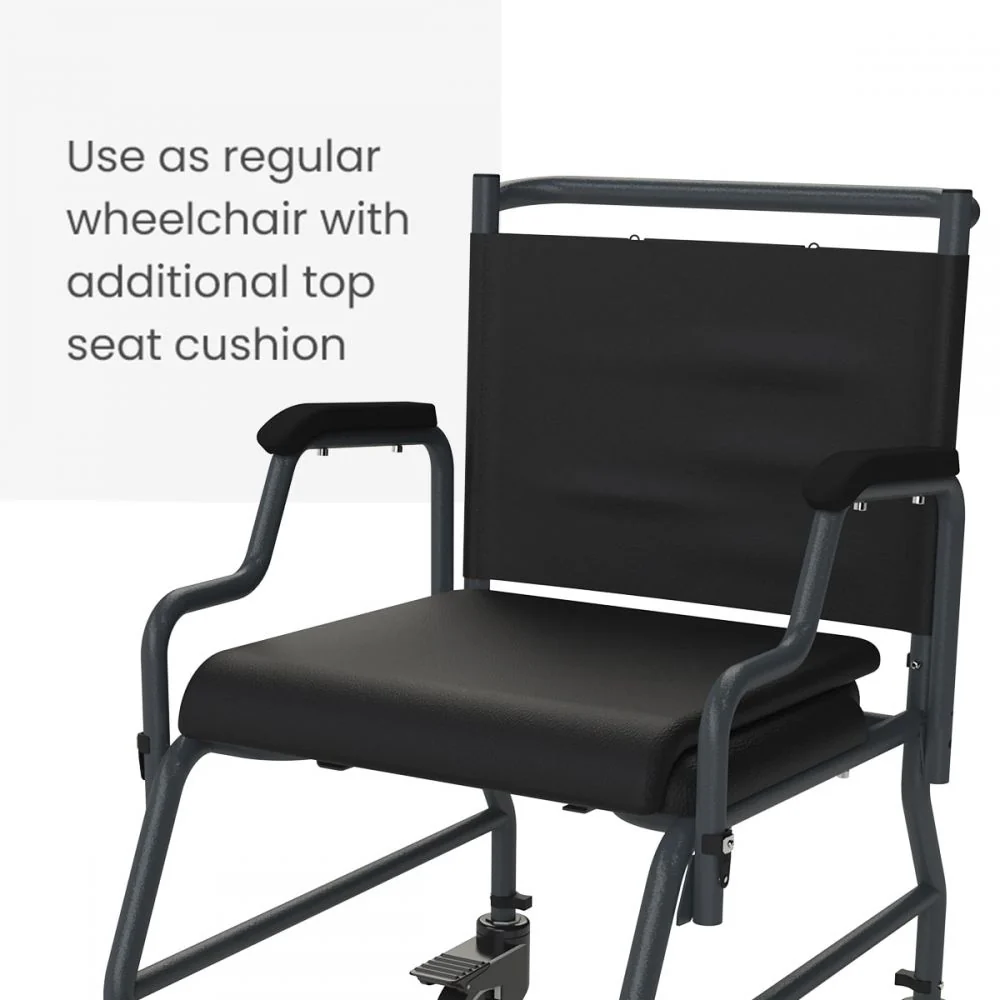 Arcatron 2000 Rolling Over Commode Wheelchair | Arcatron Mobility Commode Chair for Rent or Sale by HDU Healthcare in Delhi NCR, Noida, Greater Noida, Gurugram, Faridabad, Ghaziabad, Mumbai, Navi Mumbai, South Mumbai, Thane | Direct Channel Partner of Arcatron Mobility