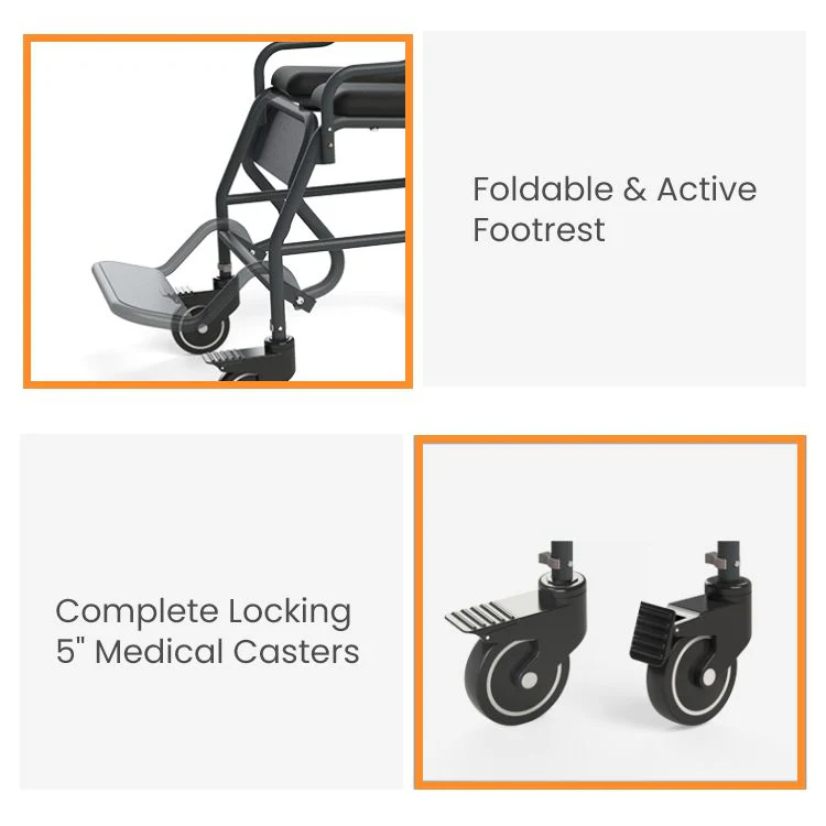 Arcatron 2000 Rolling Over Commode Wheelchair | Arcatron Mobility Commode Chair for Rent or Sale by HDU Healthcare in Delhi NCR, Noida, Greater Noida, Gurugram, Faridabad, Ghaziabad, Mumbai, Navi Mumbai, South Mumbai, Thane | Direct Channel Partner of Arcatron Mobility