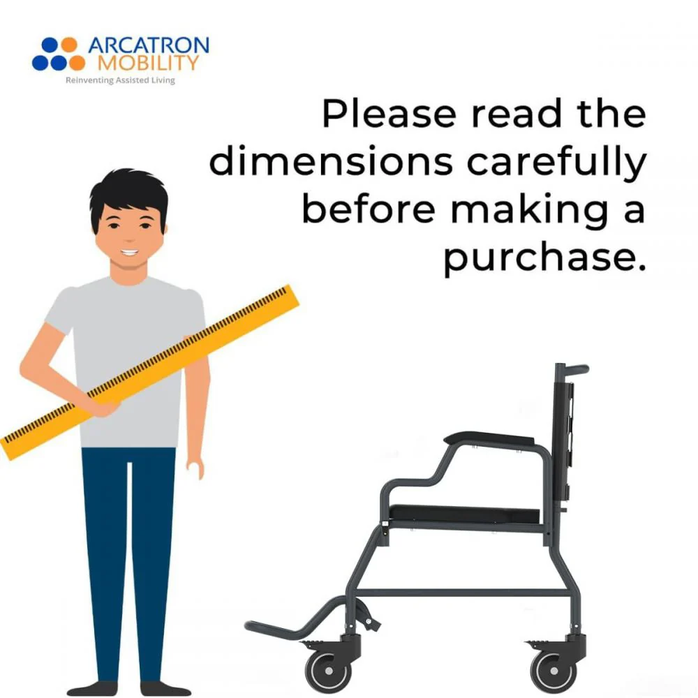 Arcatron 2000 Rolling Over Commode Wheelchair | Arcatron Mobility Commode Chair for Rent or Sale by HDU Healthcare in Delhi NCR, Noida, Greater Noida, Gurugram, Faridabad, Ghaziabad, Mumbai, Navi Mumbai, South Mumbai, Thane | Direct Channel Partner of Arcatron Mobility